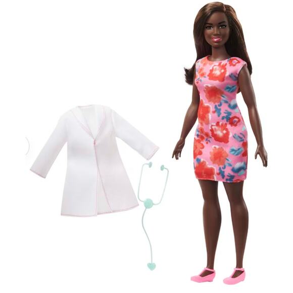 Barbie Bundle of 1 Livestock Vet lamb Playset Blonde 1 Doctor Curvy Brunette NWT - Picture 6 of 8